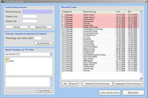 Software berechnet alle Feiertage